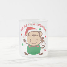 Navidad del muchacho del mono 1r tazas