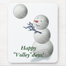 Navidad del muñeco de nieve del voleibol tapete de ratón