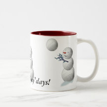 Navidad del muñeco de nieve del voleibol tazas de café