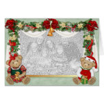 Navidad del oso de peluche tarjeta