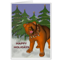navidad del oso tarjetas