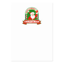 Navidad del padre de Papá Noel retro Tarjeta De Visita