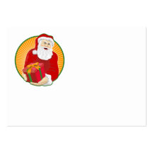 Navidad del padre de Papá Noel retro Plantilla De Tarjeta De Visita