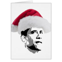 Navidad del padre del navidad de Obama Tarjeton