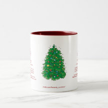 Navidad del pan de plátano tazas de café