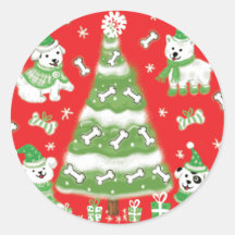 Navidad del perrito etiquetas  