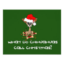 Navidad del perro de la chihuahua comunicados personalizados