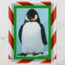 navidad del pingüino tarjetón