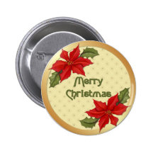 Navidad del Poinsettia Pin
