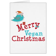Navidad del vegano tarjeta