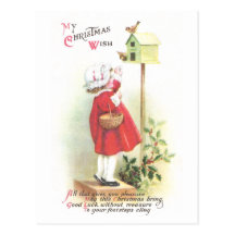 Navidad del vintage de los pájaros, del Birdhouse, Tarjetas Postales