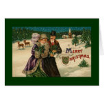 Navidad del vintage felicitacion 