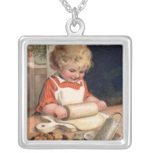 Navidad del vintage - galletas de la hornada del c colgantes personalizados