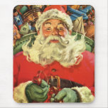 Navidad del vintage, juguetes del trineo del vuelo alfombrillas de raton