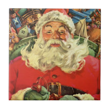 Navidad del vintage, juguetes del trineo del vuelo tejas  cerámicas