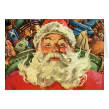 Navidad del vintage, juguetes del trineo del vuelo felicitacion 