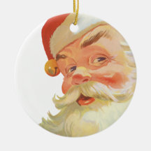 Navidad del vintage, Papá Noel alegre con un secre Ornamento De Navidad