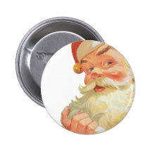 Navidad del vintage, Papá Noel alegre con un secre Pins