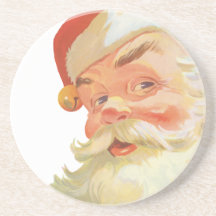 Navidad del vintage, Papá Noel alegre con un secre Posavaso Para Bebida