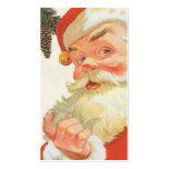 Navidad del vintage, Papá Noel alegre con un secre Tarjeta De Visita