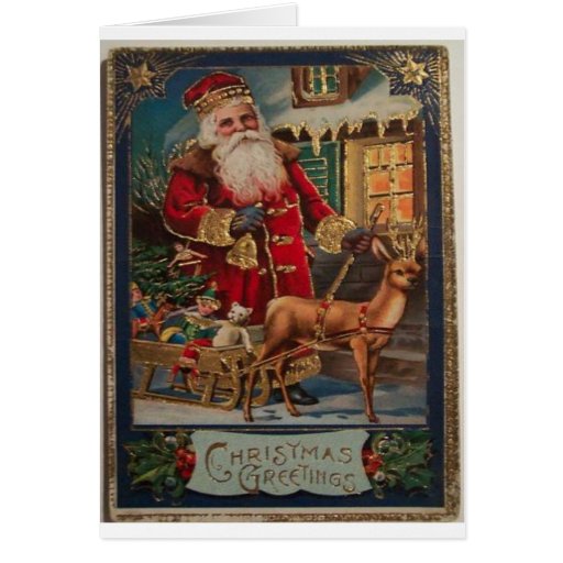 Navidad del vintage tarjetón