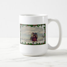 Navidad del vintage taza
