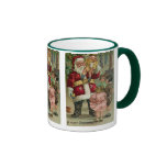 Navidad del vintage tazas