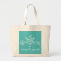 Navidad delicado Totebag de los copos de nieve Bolsas De Mano
