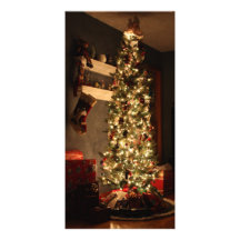 Navidad en casa tarjeta fotografica  
