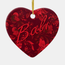 Navidad en corazón del batik de Bali Ornamento Para Reyes Magos