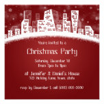 Navidad en las invitaciones del fiesta de la ciuda invitaciones