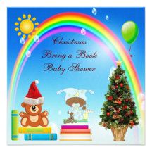 Navidad étnica del bebé trae una fiesta de bienven invitacion personal 