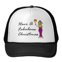 Navidad fabuloso de la diva del vino gorros  