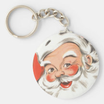 Navidad feliz Papá Noel alegre del vintage con el  Llaveros Personalizados