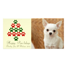 Navidad feliz Photocard del mascota de Pawlidays Tarjeta Personal Con Foto