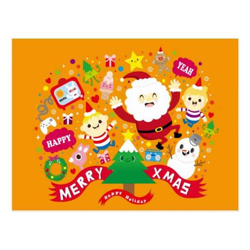 Navidad feliz postal