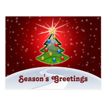 navidad festivo del negocio que saluda las postale