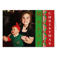 Navidad formal tarjeta de encargo de la foto y de 