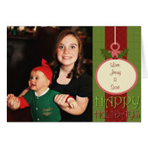 Navidad formal tarjeta de encargo de la foto y de 