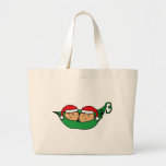 Navidad gemelo de la vaina gráfico bolsa de mano