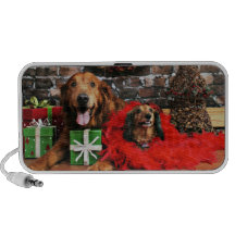 Navidad - golden retriever máximo - Doxie - Chloe Notebook Altavoces