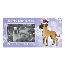 Navidad great dane tarjetas con fotos personalizadas