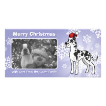 Navidad great dane tarjeta fotografica  