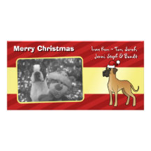 Navidad great dane tarjeta fotografica  