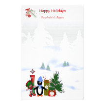 Navidad inmóvil del monograma I Papeleria Personalizada