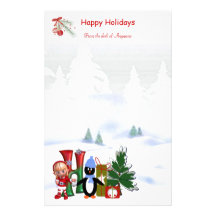Navidad inmóvil H del monograma Papelería De Diseño