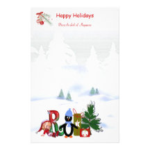 Navidad inmóvil R del monograma Papeleria De Diseño