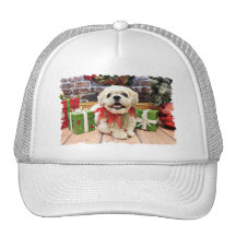 Navidad - Lasa Apso X - Bailey Gorros Bordados