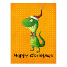 Navidad lindo T-rex Postales