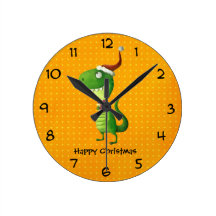 Navidad lindo T-rex Relojes